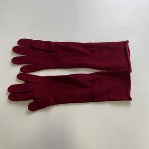 Portoland- burgundy gloves 100% cashmere